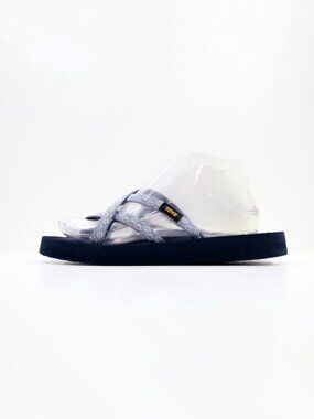 Teva Olowahu Blue Strappy Lightweight Flat Thong Sandals - 8